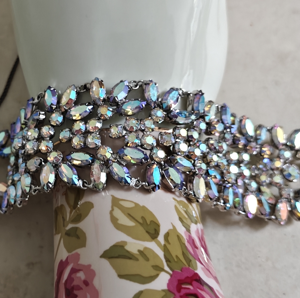 Vintage Iridescent Crystal Bracelet